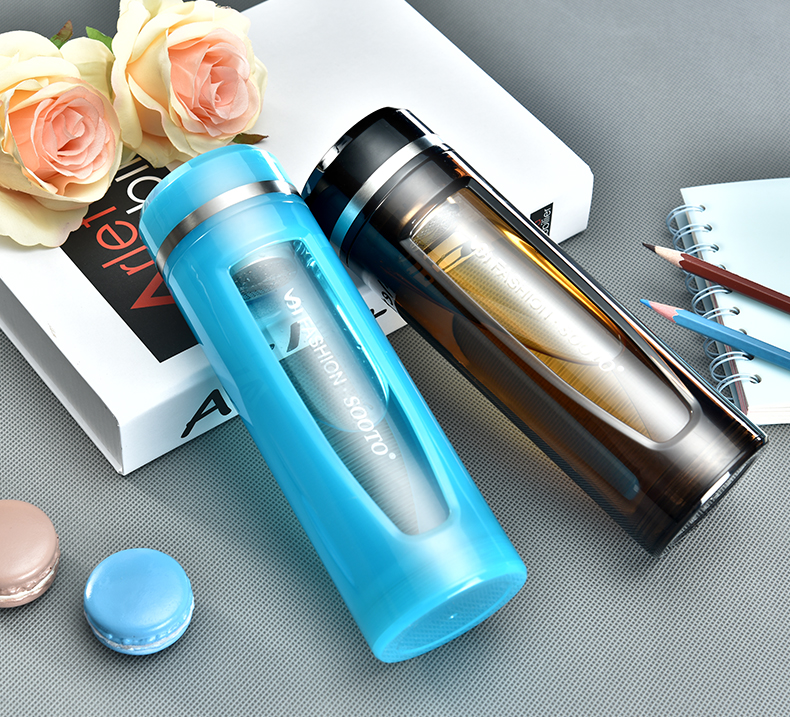 Cốc thủy tinh cốc nước sáng tạo tách đôi chống vỡ cốc nữ cầm tay ly có nắp chữ tùy chỉnh logo - Tách bình giữ nhiệt lock&lock 1000ml