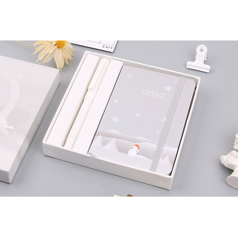 Ushanoaso Notebook Pen Gift Box Set Pen students use girls little fresher birthday present Women with small frescoed birthday gift women with exchangeable ink sacks transparent pen Pen Hard Pen Calligraphy Pen Business Pen Gift