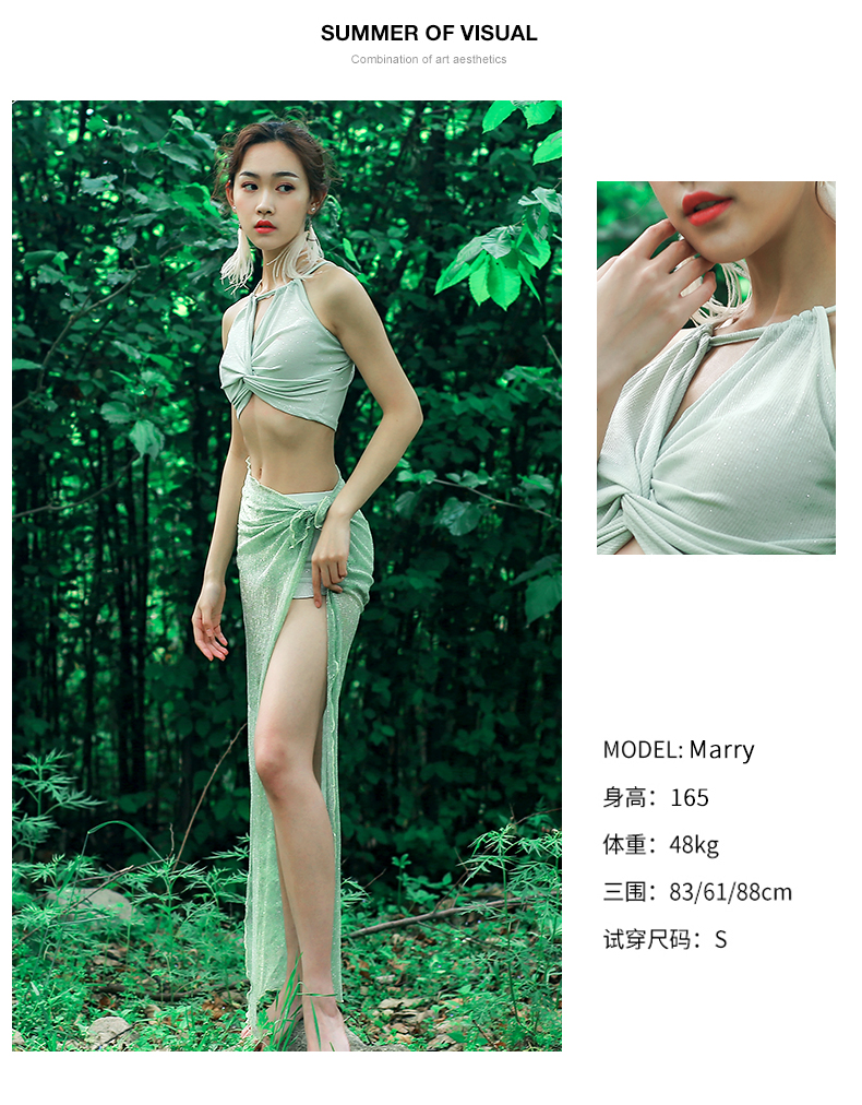 Bingfu ban đầu múa bụng khiêu vũ quần áo mùa xuân và mùa hè mới hiệu suất quần áo tập thể dục quần áo đáy hông váy váy kích thước lớn - Khiêu vũ / Thể dục nhịp điệu / Thể dục dụng cụ giày múa có gót