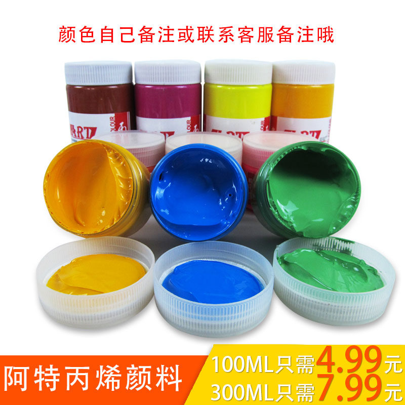 Art acrylic pigment set 300ML waterproof hand wall painting DIY creation painting textile painting 100ml resistant