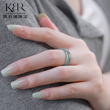 Fanxing natural a-grade high-ice jade ring fashionable kbr0610001