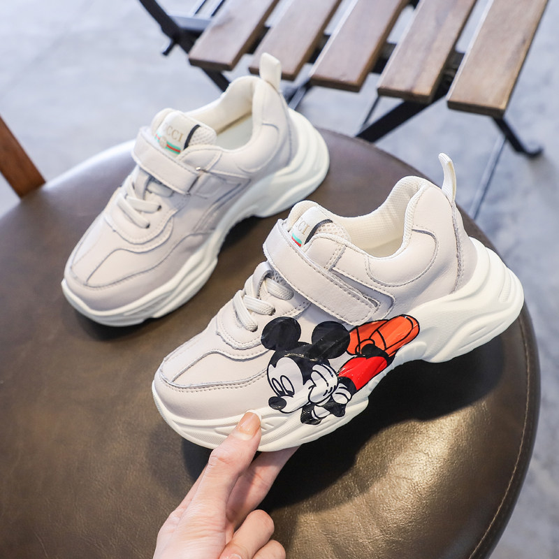 Next Kiss Children Skies Leather Boy 2022 New Spring Breed Take Daddy Shoes Girls Non Slip Skie White Shoes