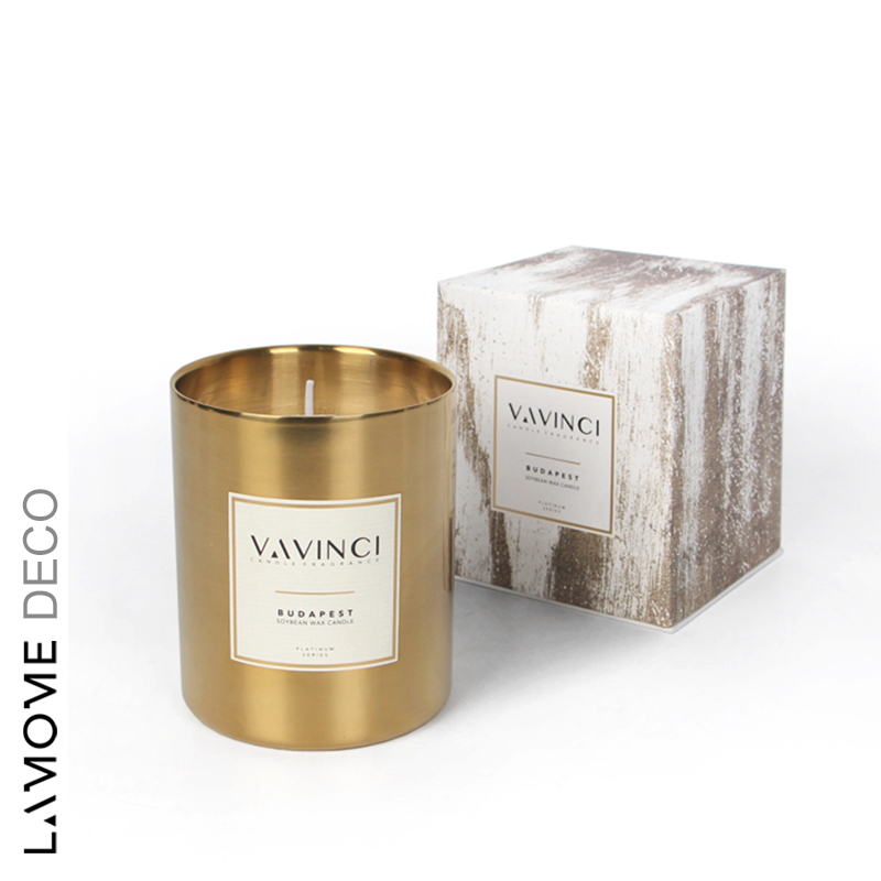 Modern Light Luxury Creative Decoration Platinum Decoration Imported Essential Oil Fragrance Smokeless Aromatherapy Candle Model Room