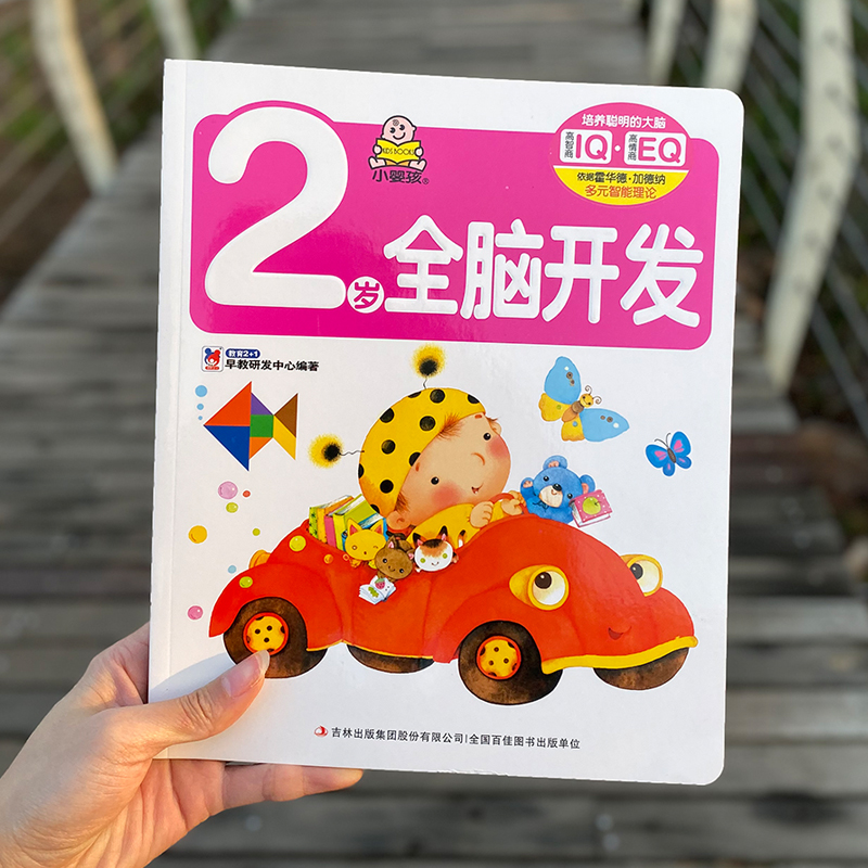 Children's left and right brain whole brain to develop infant enlightenment cognition early teaching baby 2-year-old puzzle game book