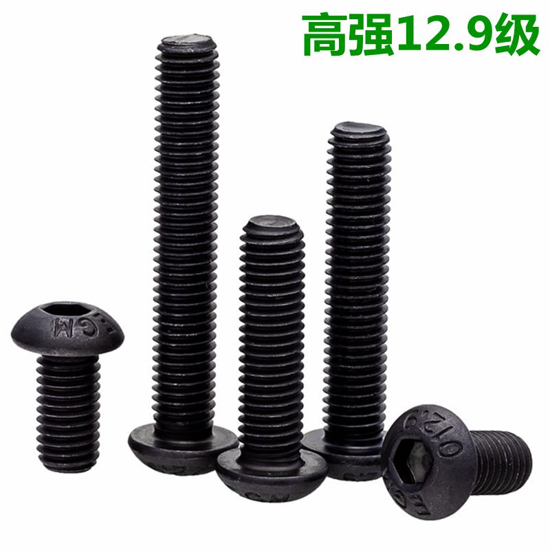 12 9 high strength semicircle hexagonal screws in mushroom head hexagonal round head m3m4m5m6m8m10