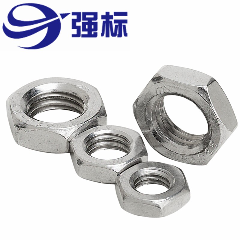 304 stainless steel hexagonal thin nut thin screw cap flat nut thin nut M3M4M5M6M8M10M12