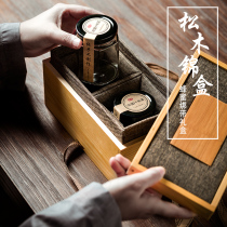 Boîte de conditionnement miel pour la construction dune boîte de cadeaux boîte vide Purple Sand Pot Tea Tea Cup Upscale With Bottle small wooden box customised to be made