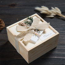Birthday gift box empty box ins style wooden box perfume lipstick bridesmaid companion gift box Mid-Autumn Festival gift box