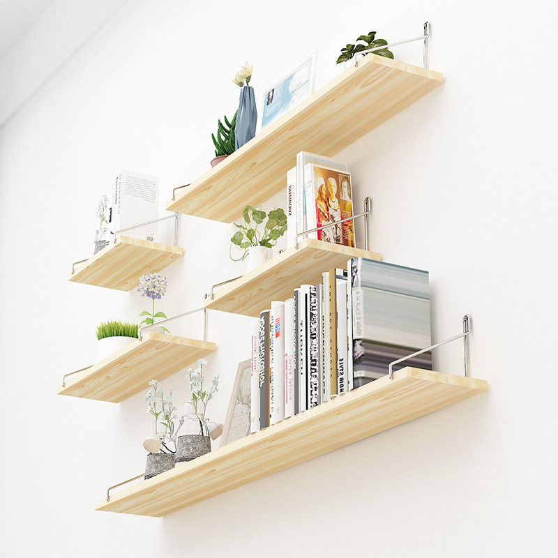 kệ giấy trưng bày Giá treo tường phân vùng một từ miễn phí đục lỗ treo tường trang trí ký túc xá treo tường giá sách lưu trữ phòng ngủ tấm ván kệ trưng bày giày dép kệ lục giác