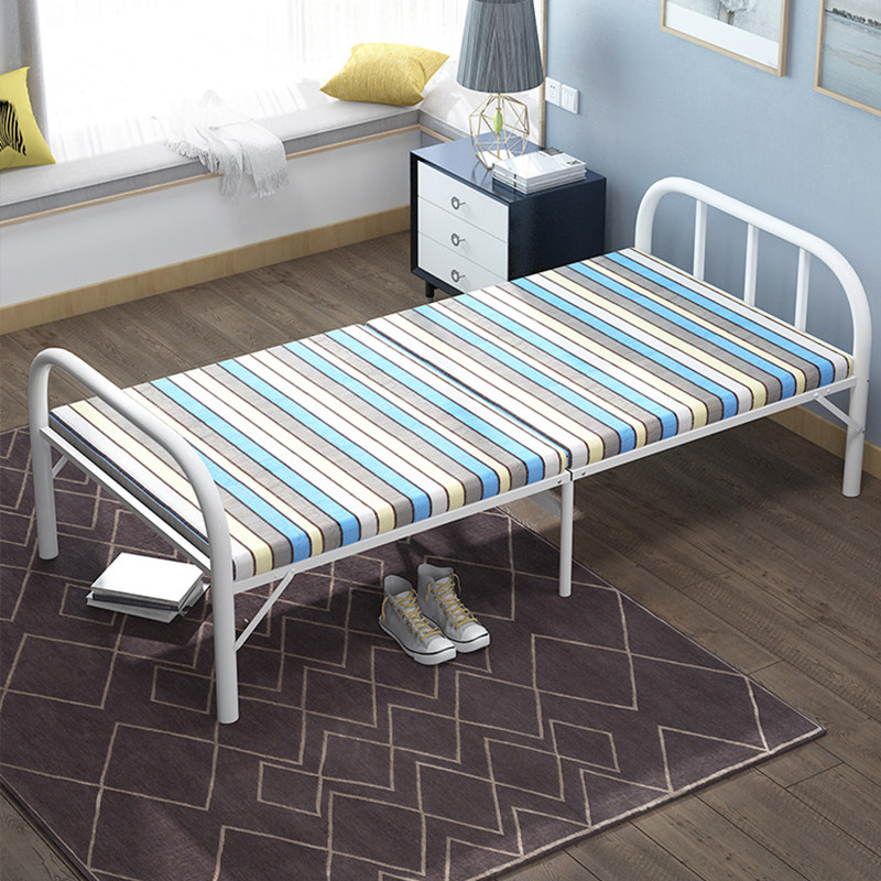 Lunch break folding bed single portable home simple bed double office nap bed adult camp bed economy