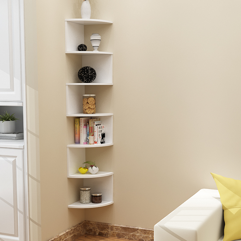 Corner Shelf Bookshelves Containing Shelf Wall-mounted Wall Creative Wall Corner Shelf Living-room Bedroom Corner Wall Multilayer Racks