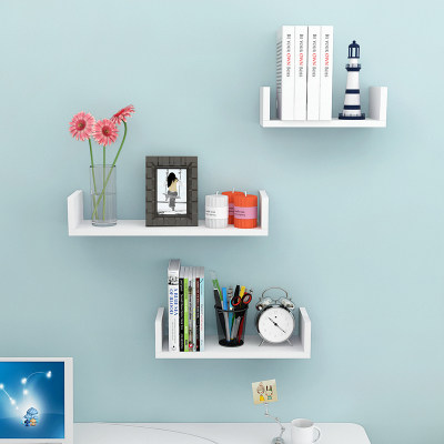 Wall shelf Perforated Wall-mounted Living-room Bedrooms Wall Hanging Bookshelves Background Wall Deco Wall Decorated Wall Deco Wall Deco