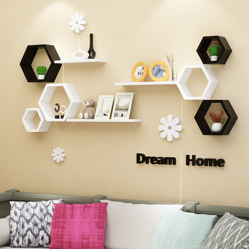 Wall shelf Wall-mounted children's room decorative frame Living room wall partition Bedroom modern simple partition