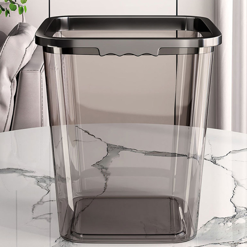 Kitchen Trash Can Home Light Lavish Transparent Containing Bucket Bedroom Toilet Brief office Living room Large number of paper basket-Taobao