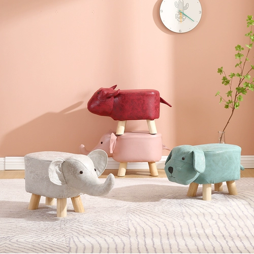 小凳子家用创意卡通大象造型动物凳客厅门口换鞋板凳儿童矮凳坐凳