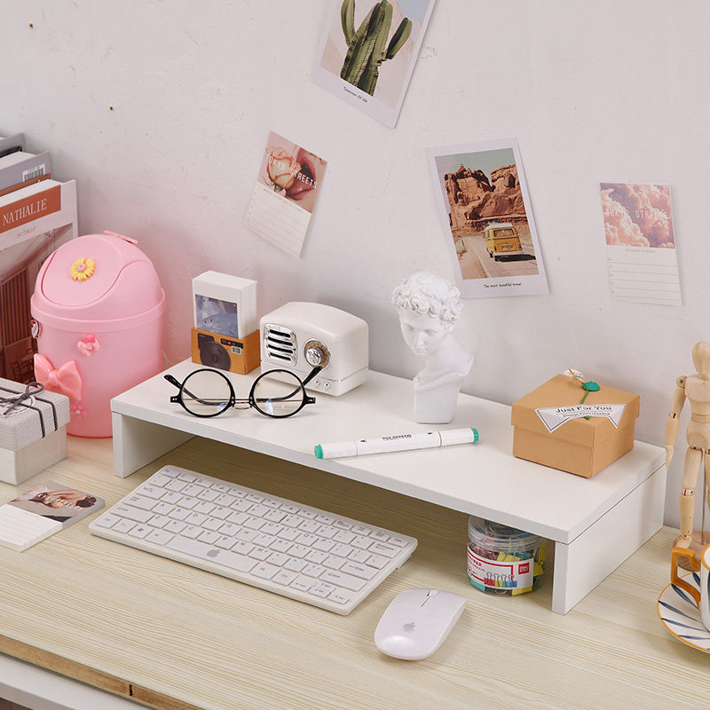 Computer monitor booster stand base Dormitory desktop keyboard Finishing storage shelf bracket bracket lift plus elevated