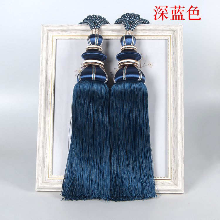 High-end curtain with curtain hanging ball simple window rope magnet tied button decorative hanging beam