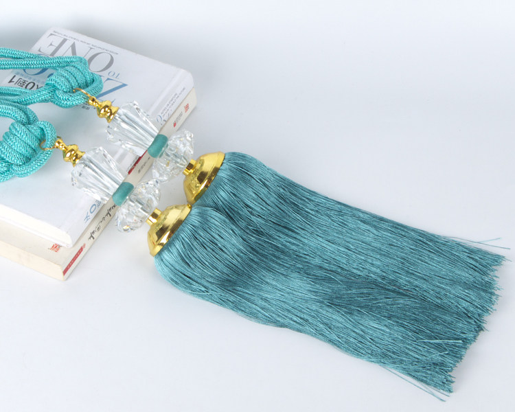 Large crystal curtain hanging ball tassel buckle strap tied rope decoration hanging hanging ear DIY accessories