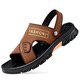 Woodpecker Sandals Men's 2024 Summer New Genuine Leather Casual Shoes Men's Soft Sole Anti-Slip Sandals Dual-Purpose Sandals and Slippers