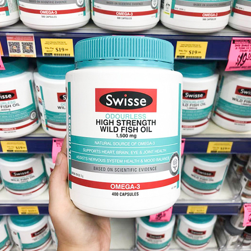 Australian Straight Mail Swisse Deep Marine Fish Oil Soft Capsule No Fishy Smell 400 Matched Lecithin in Elderly Health Care