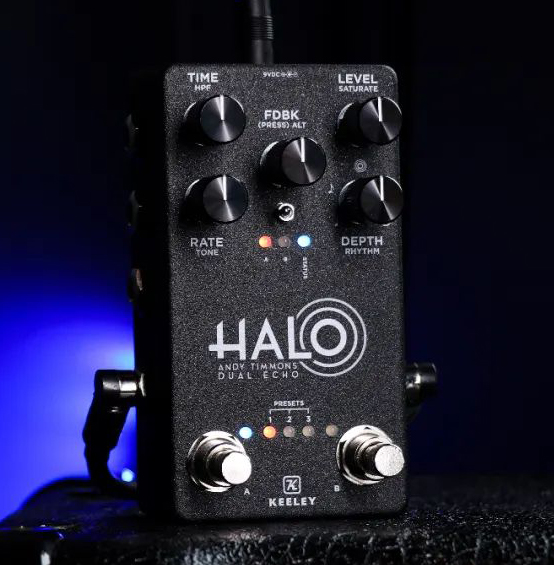 Keeley HALO Andy Timmons Signature of two-channel delay time-lapse electric guitar single block effect
