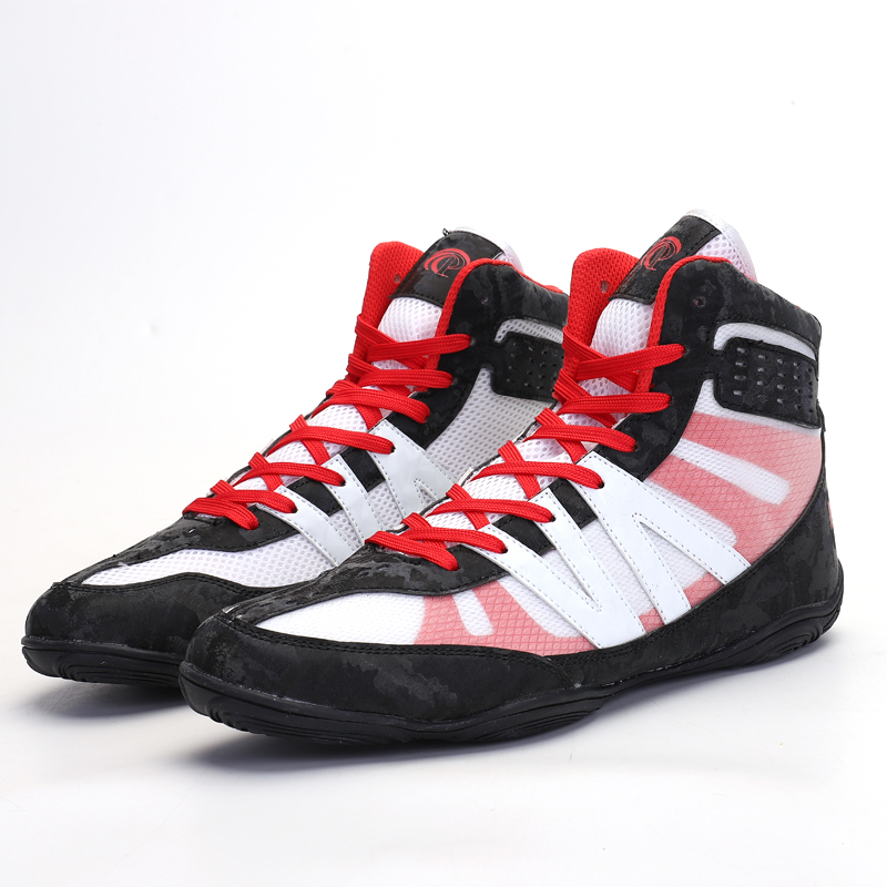 Pudachi Wrestling Shoes Boxing Men's Professional Training Competition for Percussion Girls Medium-high Cylinder Boots Lovers