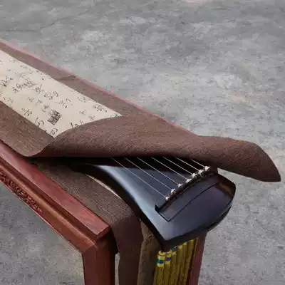Guqin tablecloth cover cloth thickened linen calligraphy retro literature and art non-slip tablecloth mat cloth anti-dust piano cover tea mat