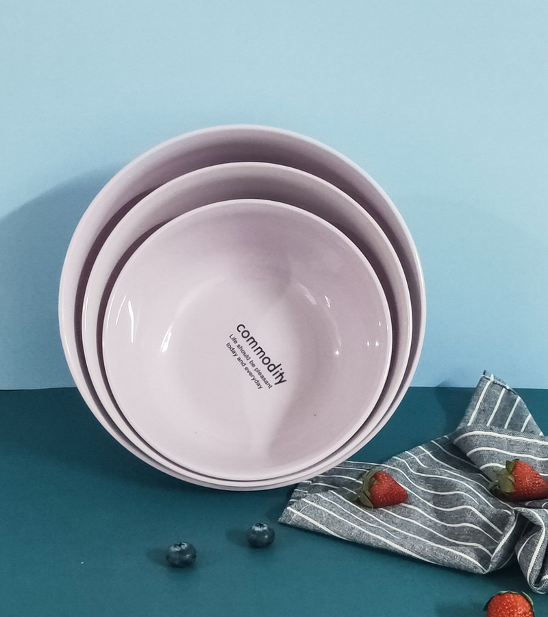 Kitchen plastic washing dishes Nordic color round fruit washing basin Vegetable washing basin Noodle basin Two combination sets