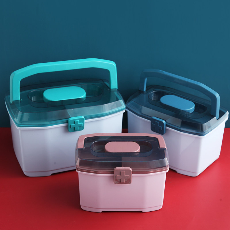 Medicine Box Home Dress Large Number Household Goods Double Multilayer Containing Box Dorm students Small emergency full range of medical boxes