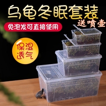 Tortoise hibernation box winter nest warm mat small turtle hibernation supplies coconut moss Brazilian turtle hibernation box set