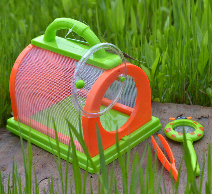 Children's Hand Insect Cage Butterfly Cicadas Dragonfly Rearing Cage to collect box Watch web-cage outdoor exploration tools