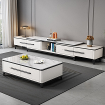 Slate coffee table TV cabinet combination modern simple light luxury small apartment living room bedroom internet celebrity 2023 new style