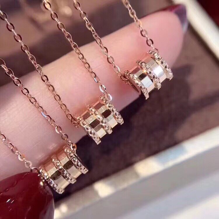 925 Sterling Silver Plated Small Waist Clavicle Chain Women's Korean Version Versatile Simple 18k Rose Gold Necklace Valentine's Day Gift