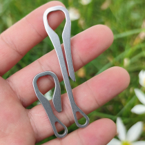 Stainless steel no magnetic glasses Snake Clip Mountaineering Button pocket clip Trouser Pocket Clip Silver key button Car Key Buckle