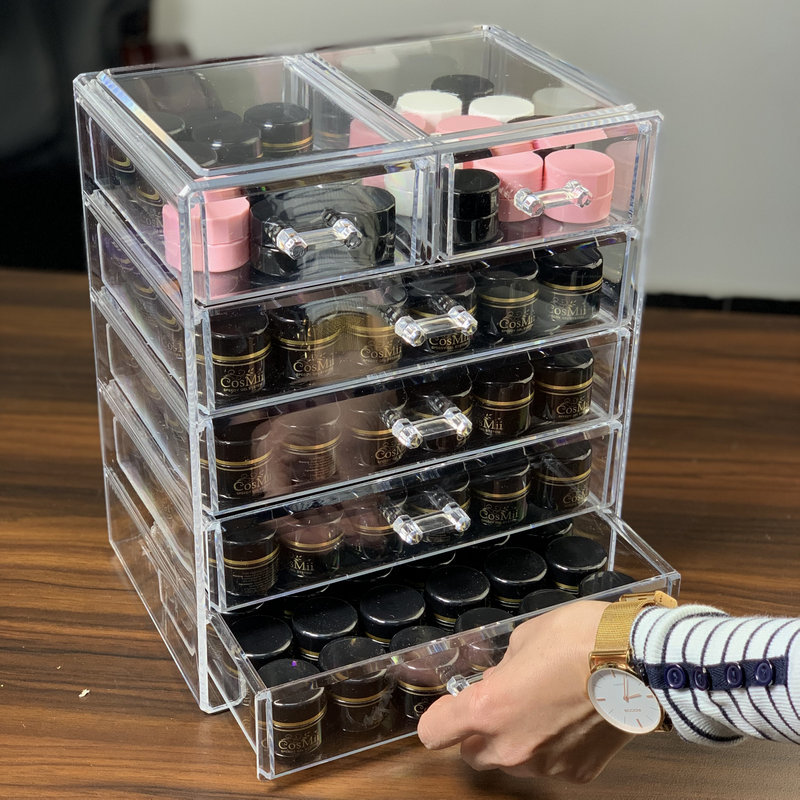 Internet-Famous Drawer-Type Five-Layer Acrylic Large Storage Box Japanese Gel Nail Art Tools Jewelry Cosmetics Display Rack