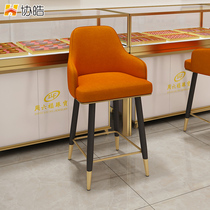 Backrest counter stool Nordic jewelry store special stool simple front desk cashier high chair glasses store mobile phone store chair