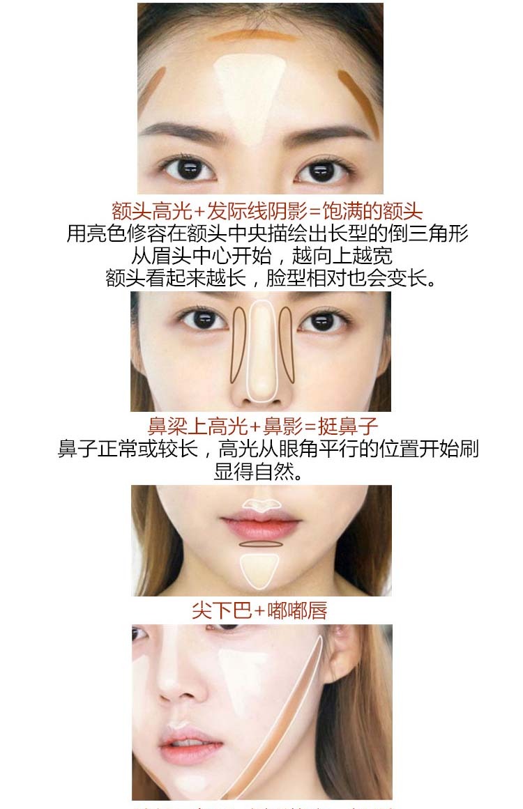 Nhật Bản CEZANNE Qian Shili bóng đỏ có độ bóng cao sửa chữa đường viền ba chiều để tạo ra một khuôn mặt chữ V nhỏ 胭 kem tạo khối highlight