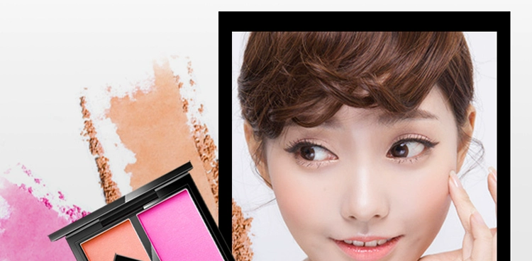 Má hồng hai tông màu đỏ cam kết hợp màu hồng nude tự nhiên trang điểm trắng da sáng màu cao sáng kéo dài đích thực - Blush / Cochineal má hồng sivanna colors