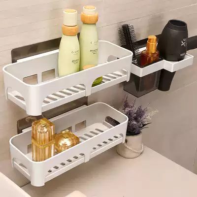 Powder room Bathroom shelf Wall-suction toilet Toilet storage shelf Punch-free wall-mounted shelf Household set