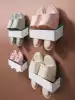 Bathroom slipper rack Wall-mounted hole-free powder room toilet drain rack Door storage artifact pylons Shoe rack