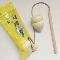 7080 后 抽 抽线 抽 汉 汉 Large wooden gyro Ground spinning gyro Childrens toys Childhood childrens childrens childrens childrens toys