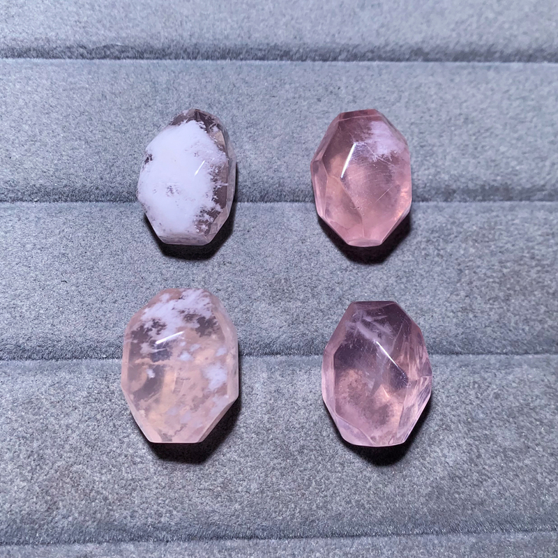 Natural Snowflake Ghost Pendant Accessory, Pinkish Ghost White Jewelry, New Mineral Gift Crystal Accessory for Women