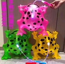 Internet celebrity frog balloon glowing childrens bouncing inflatable balloon doll night market stall pushing pvc inflatable toy