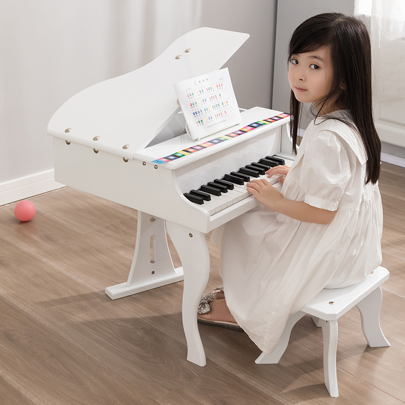 Kids piano wooden mechanical 30 keys home small musical instrument baby music enlightenment toy girl birthday gift