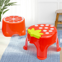 Thickened adult bench childrens foot stools home simple plastic round stool small chair plain square stool