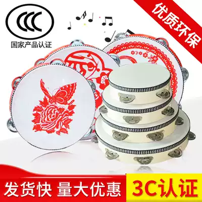 Kindergarten children's dance tambourine Orff professional percussion instrument hand drum tambourine tambourine tambourine