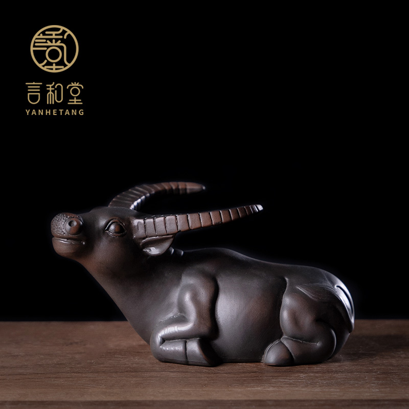 Purple Pottery Tea Pampers TEA TRAY TEA TRAY TEA SET PERSONALITY CAN NOURISH HANDMADE PURPLE SAND BULL GAS RINTIAN TEA TO PLAY ZODIAC CALF