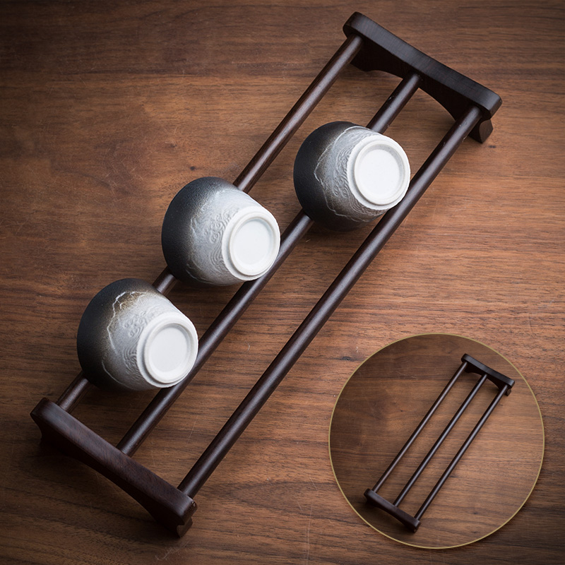 Creative beverage holder bamboo kung fu tea sample tea cup drop contracted removable cup tea accessories shelf