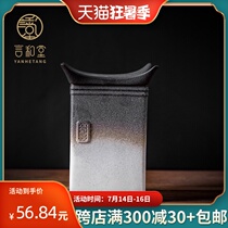 Yanhetang Japanese tea pot Simple Ceramic tea storage pot Creative tea sealed pot Household Kung Fu tea set small