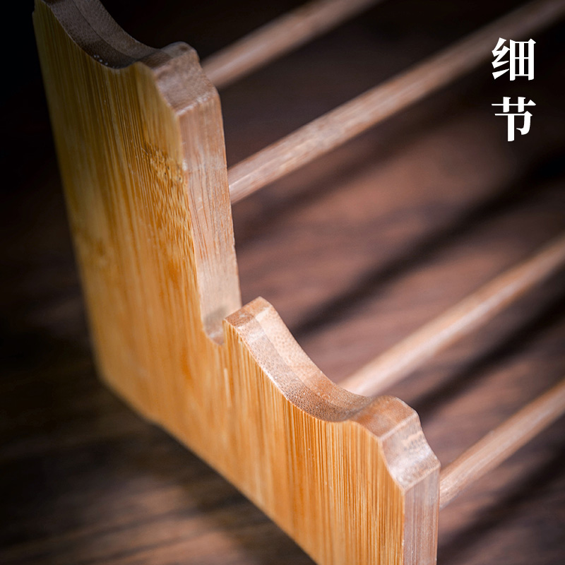 Creative beverage holder bamboo kung fu tea sample tea cup drop contracted removable cup tea accessories shelf